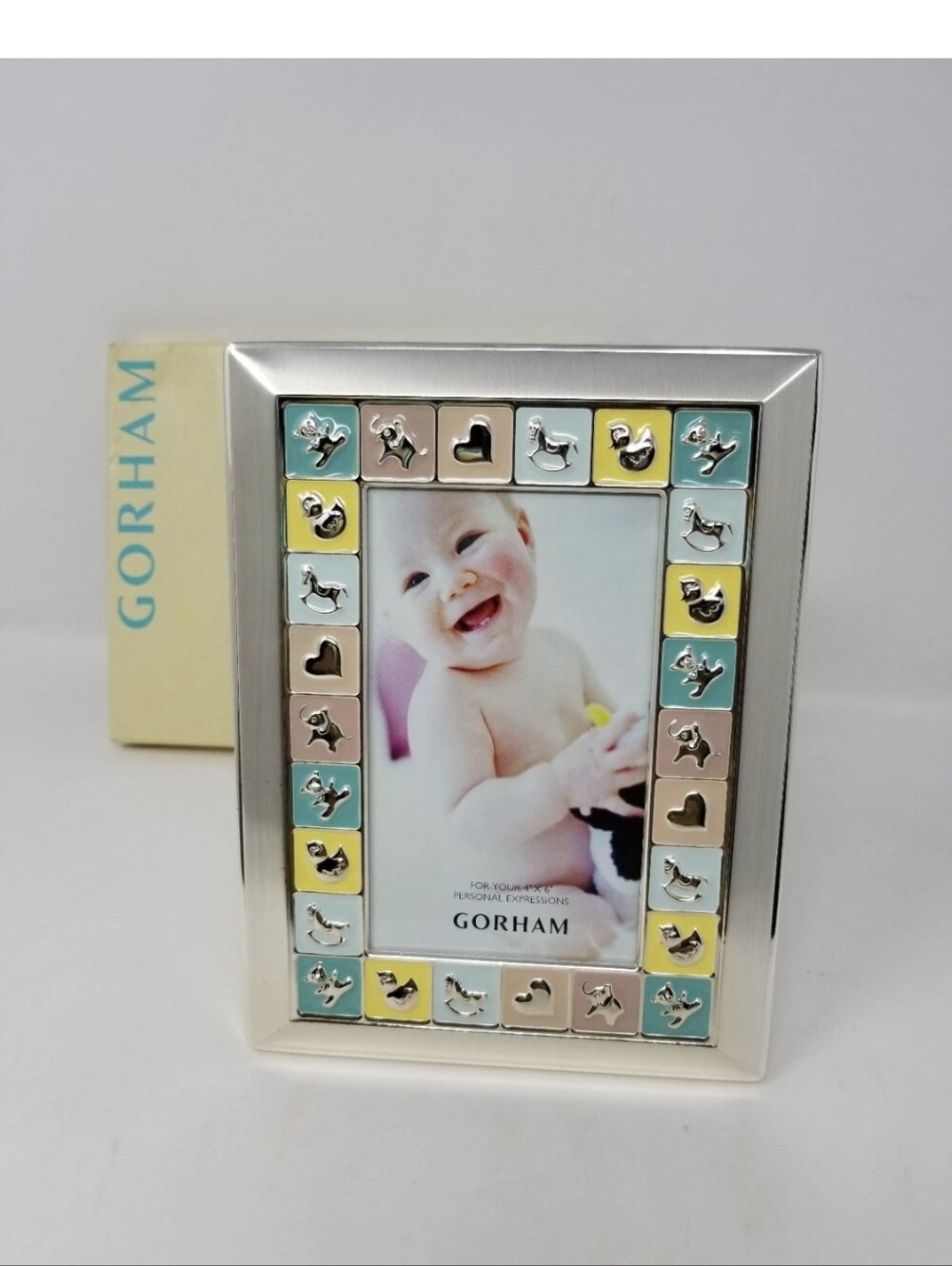 Gorham Peek-A-Boo Silver Plated Baby Photo Frame